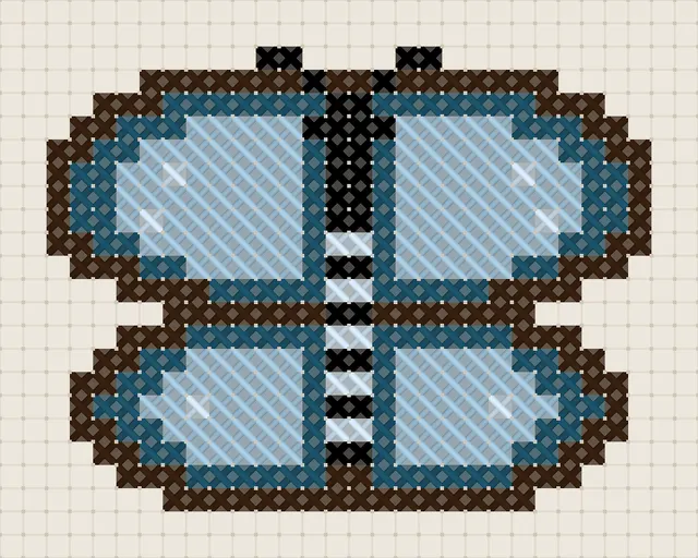 Butterfly Cross Stitch Pattern: preview of the stitched chart
