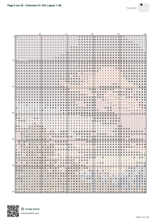 Exemple de PDF: Pages de grille à symboles