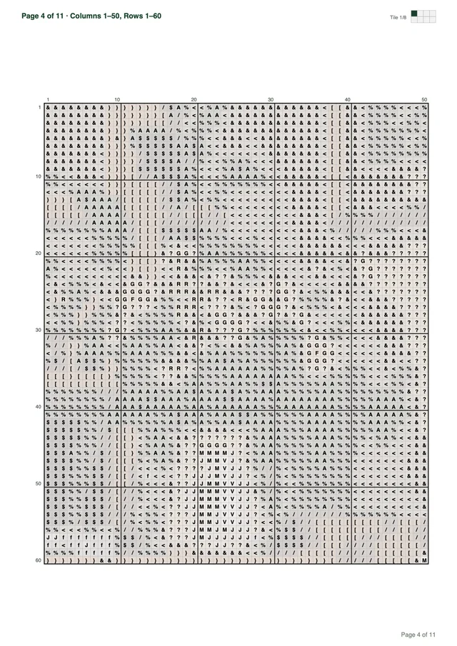 Sample PDF: Symbol chart pages