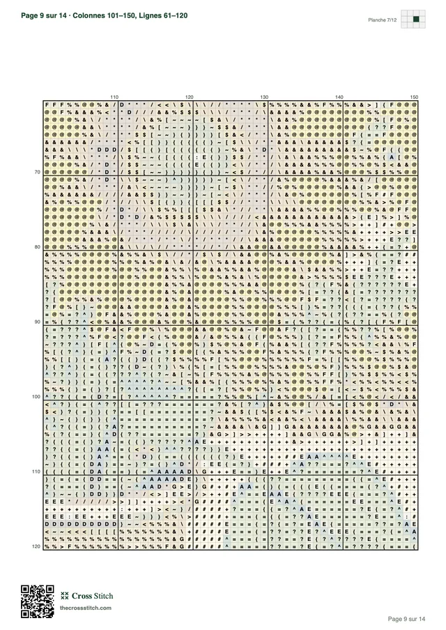 Exemple de PDF: Pages de grille à symboles